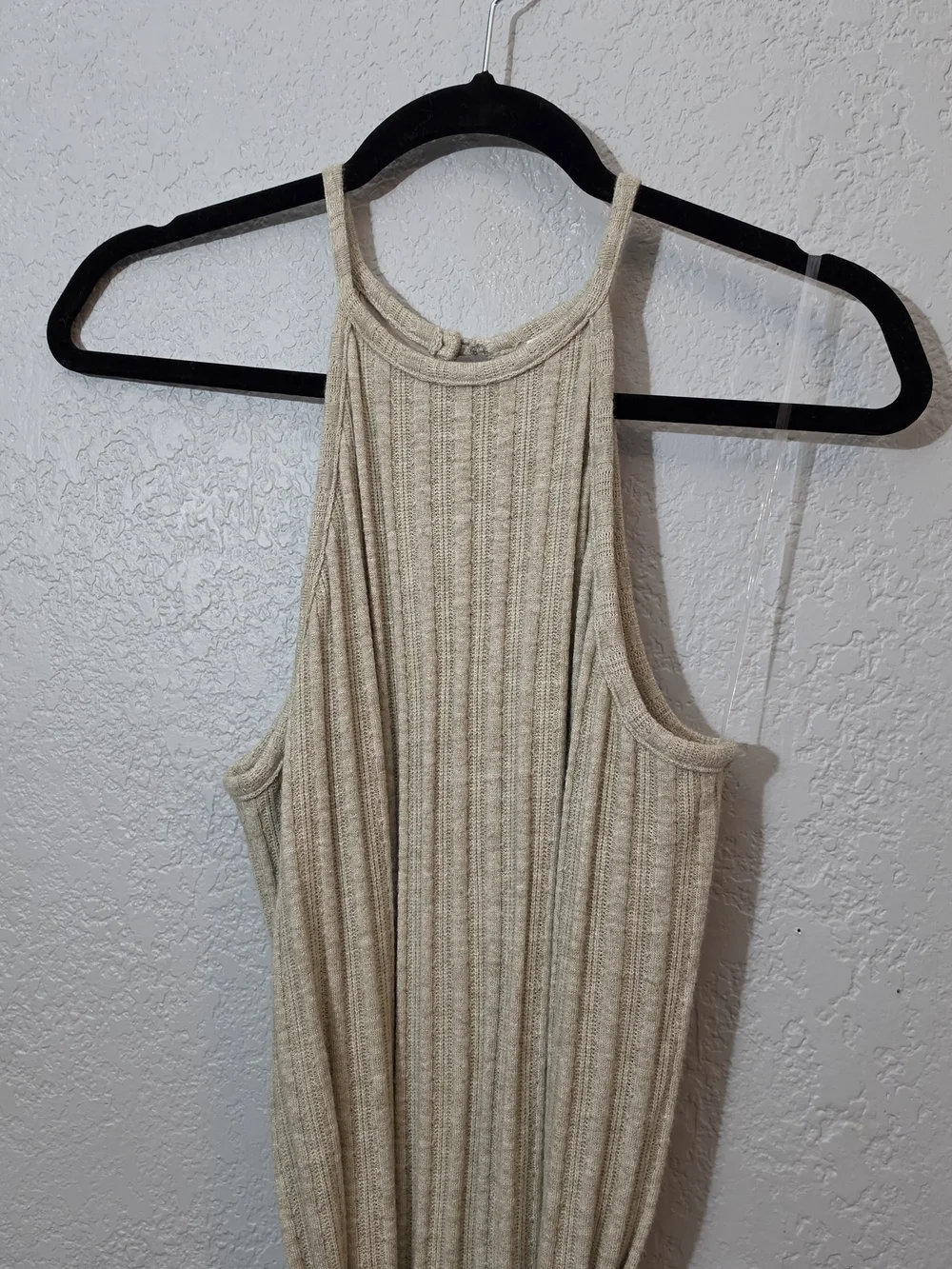 NWT Anthropologie/Amadi Caroline Knit Halter Maxi Dress In Oatmeal Womens M - Picture 5 of 16
